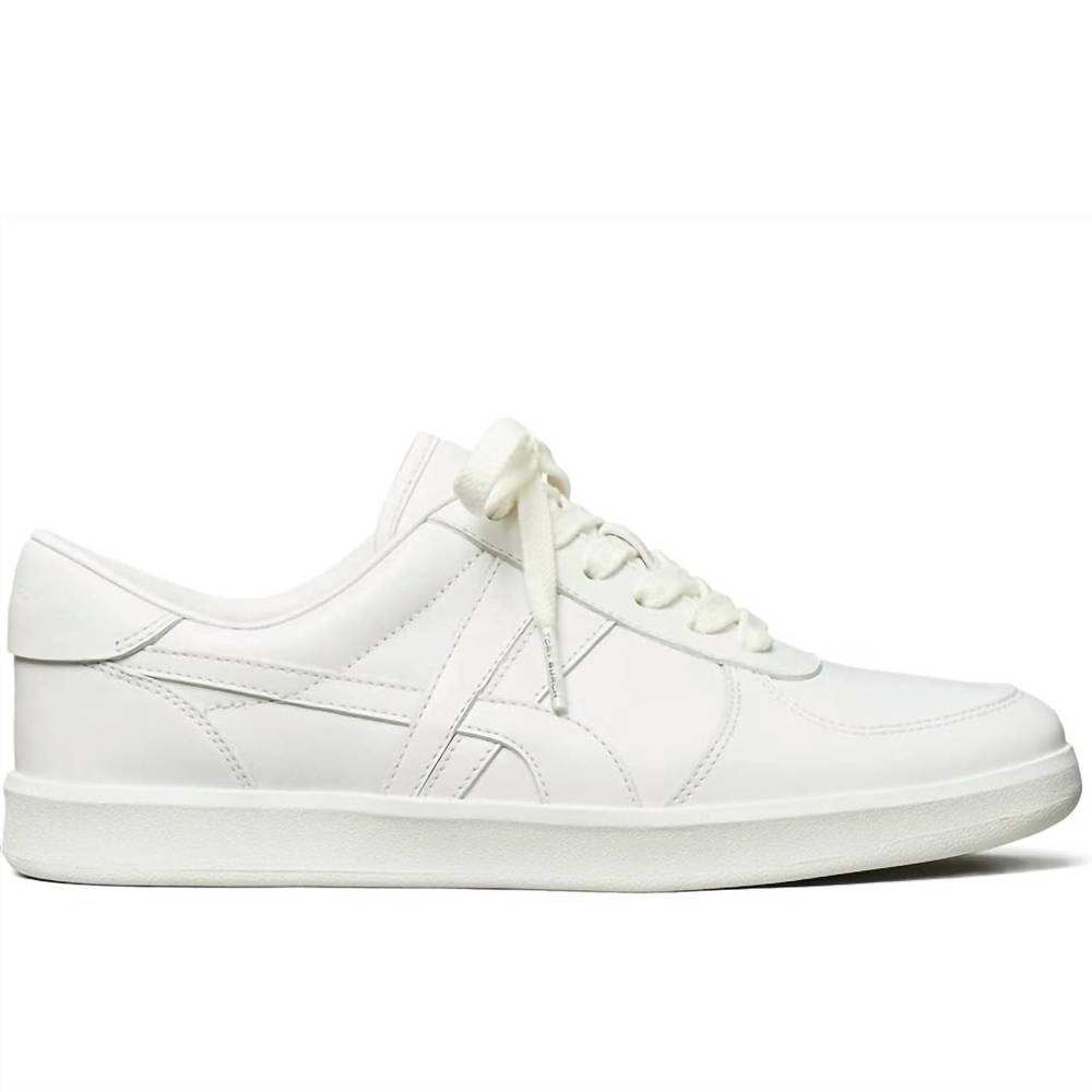 NEW TORY BURCH women's hank court sneaker in white - Picture 2 of 3